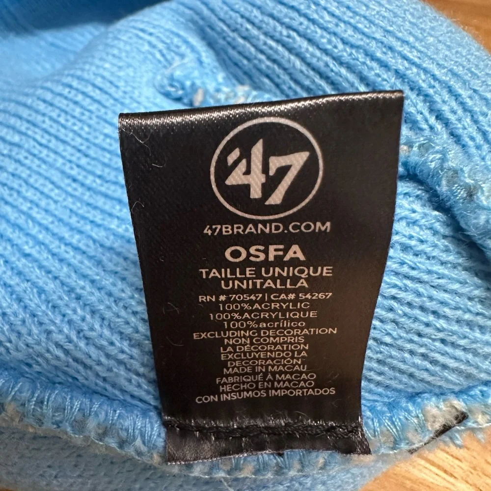 47 Memphis Grizzlies NBAWinter Beanie Cotton Winter Blue/Grey NWT - Picture 3 of 4